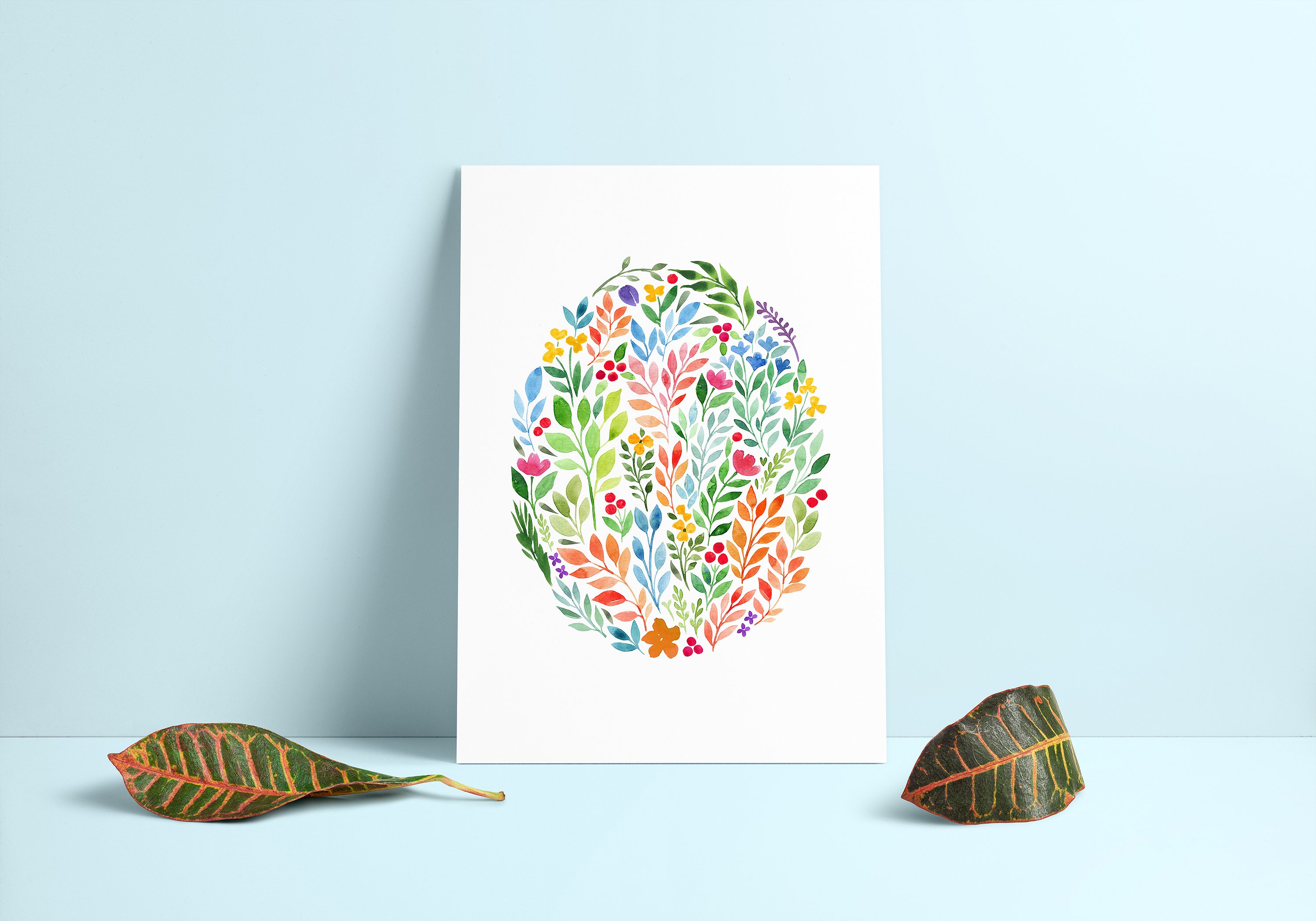水彩花卉图案和图案 Watercolor Floral Prints Patterns插图5