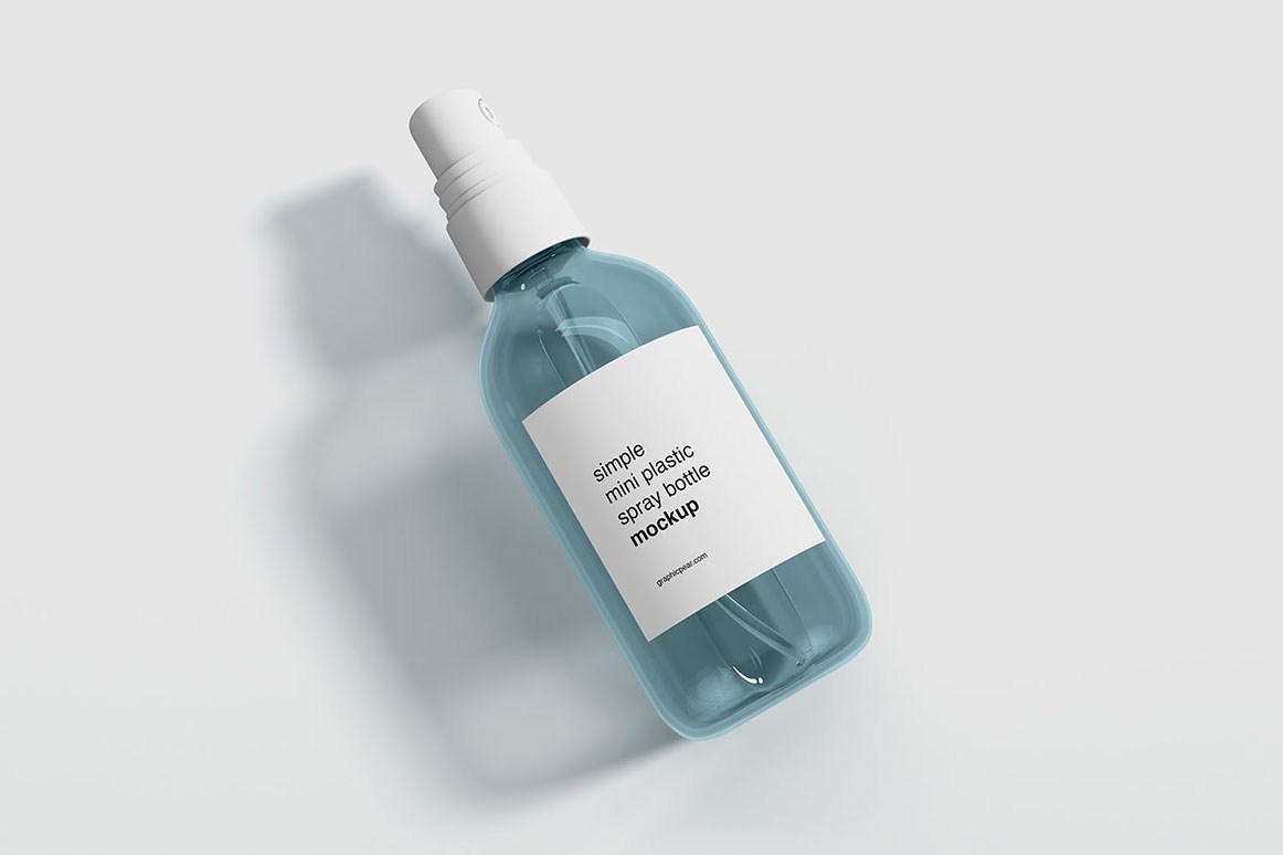 迷你喷雾瓶样机 Mini Platic Spray Bottle Mockup插图