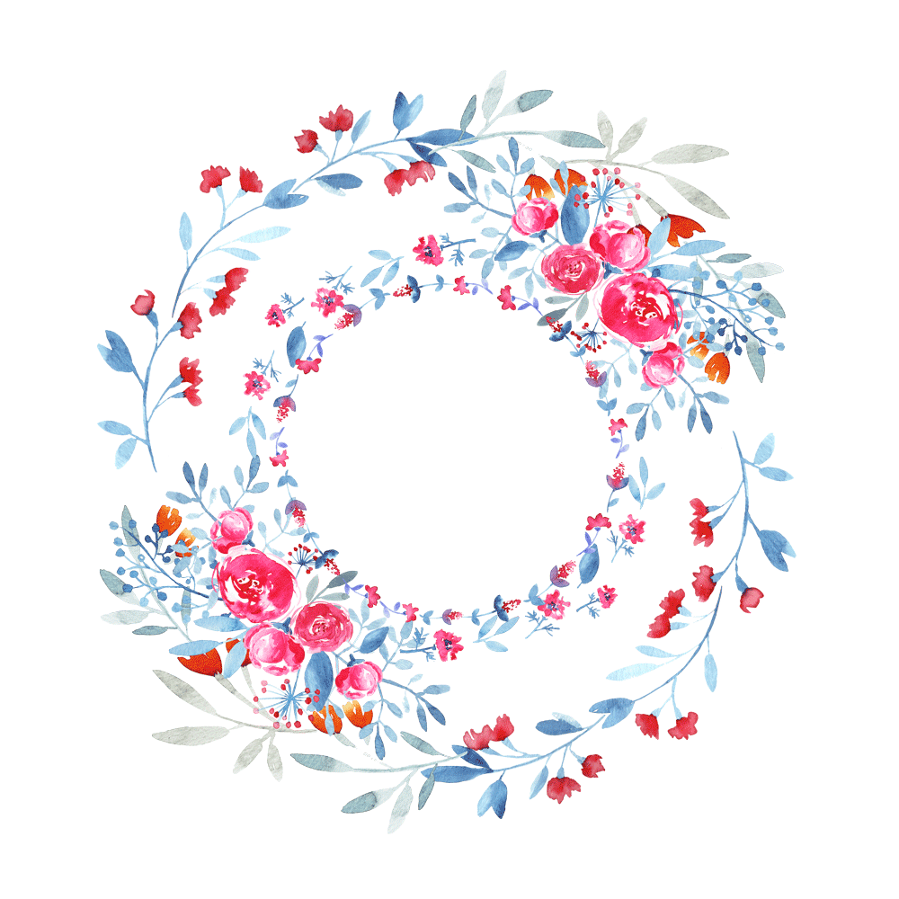 水彩花圈集合 Watercolor Wreath Collection插图2