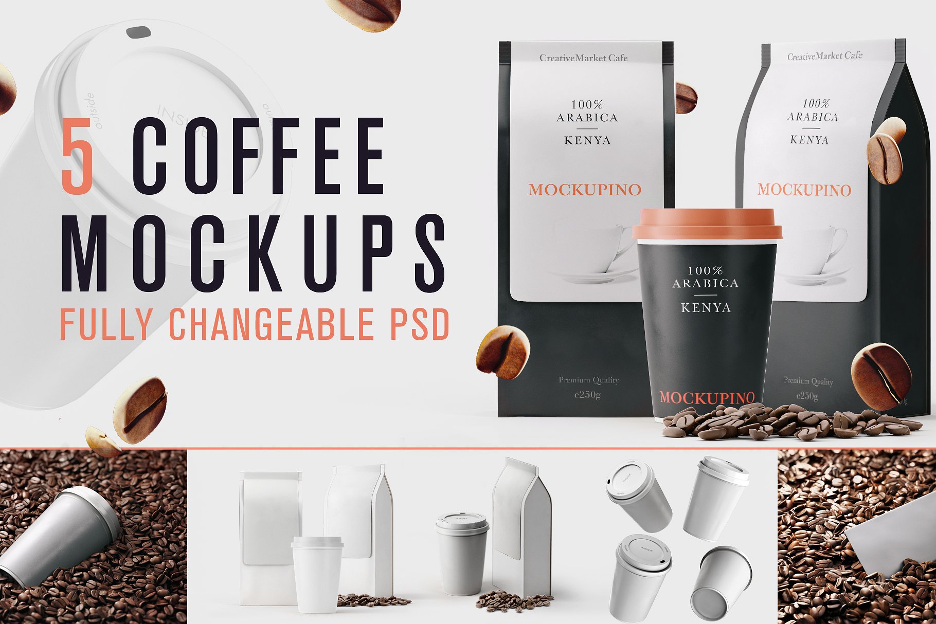 整套咖啡大模型 Set of Coffee MockUps插图