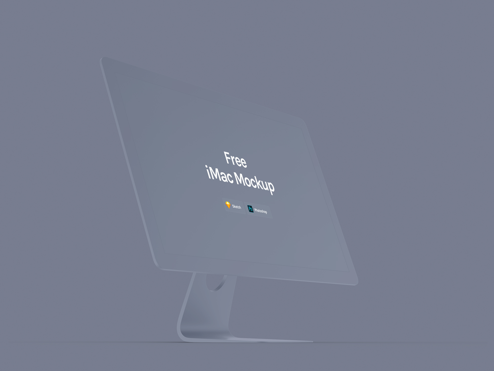 四种颜色iMac Pro模型 Apple iMac Mockups插图3