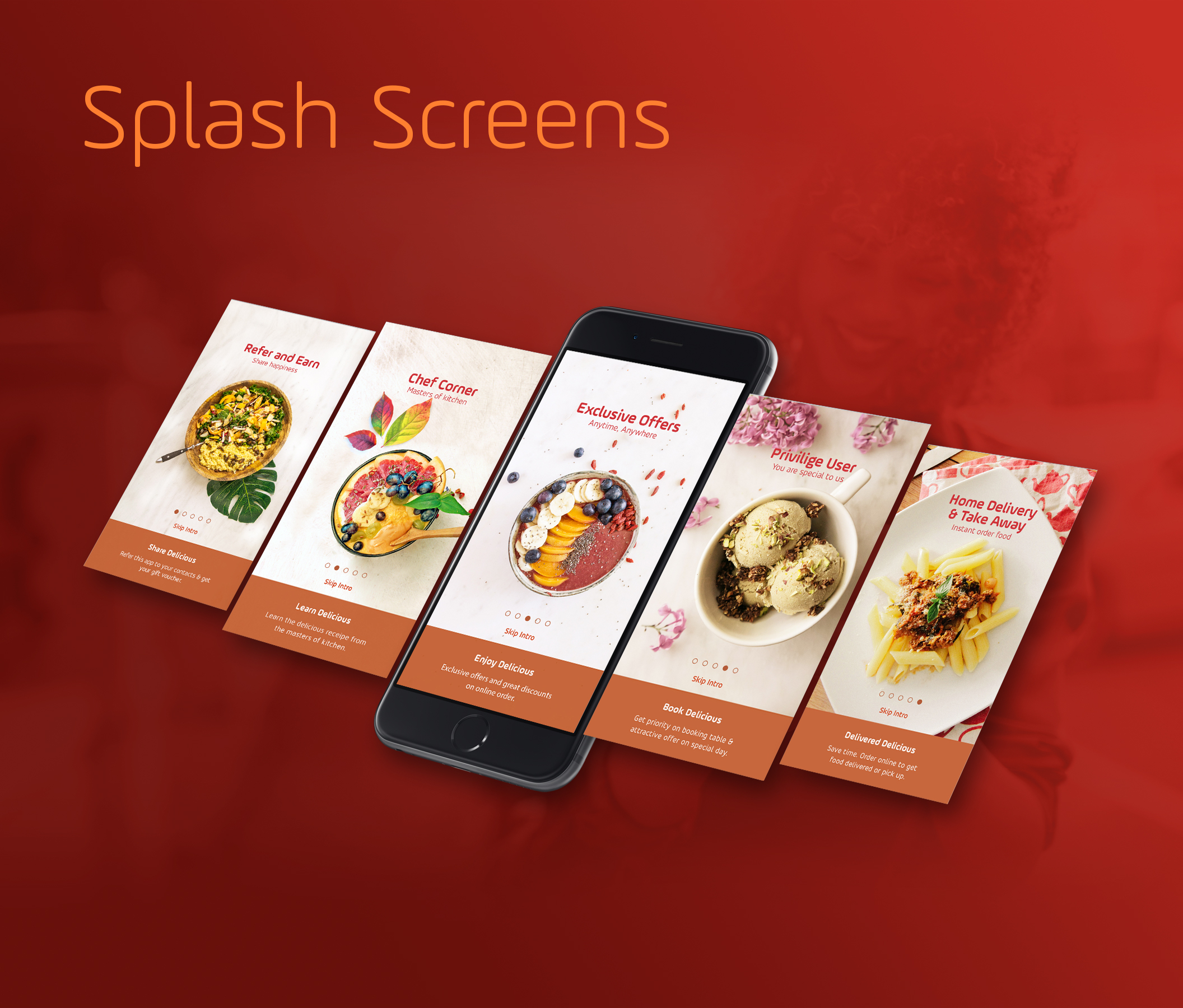 超级美食餐厅和食品订购的创意移动应用UI工具包 Delicious Ui Kit  [PSD&Sketch]插图3