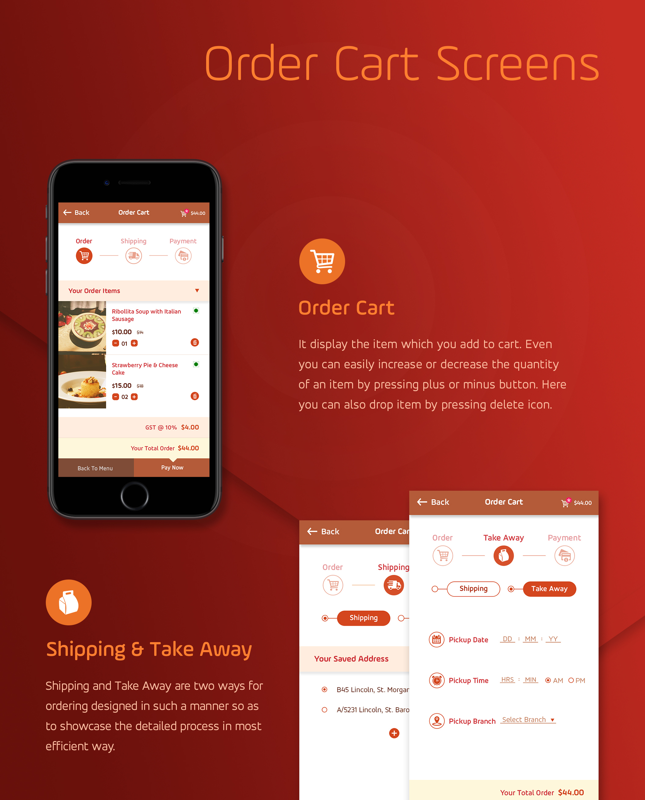 超级美食餐厅和食品订购的创意移动应用UI工具包 Delicious Ui Kit  [PSD&Sketch]插图7