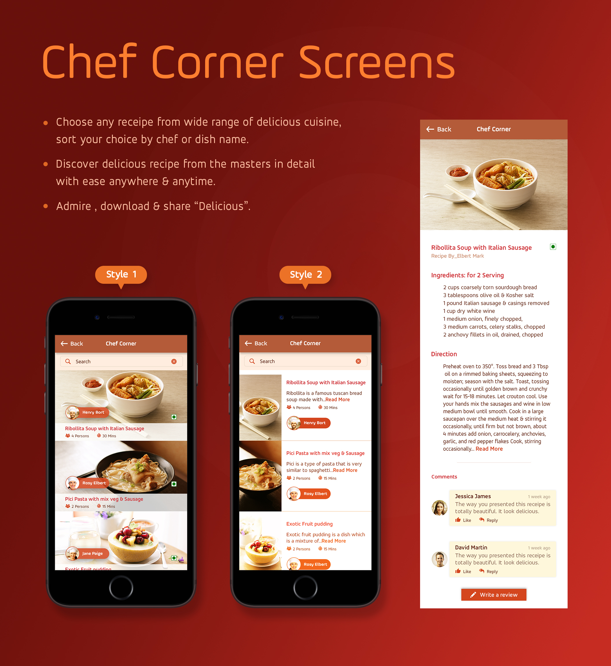 超级美食餐厅和食品订购的创意移动应用UI工具包 Delicious Ui Kit  [PSD&Sketch]插图9