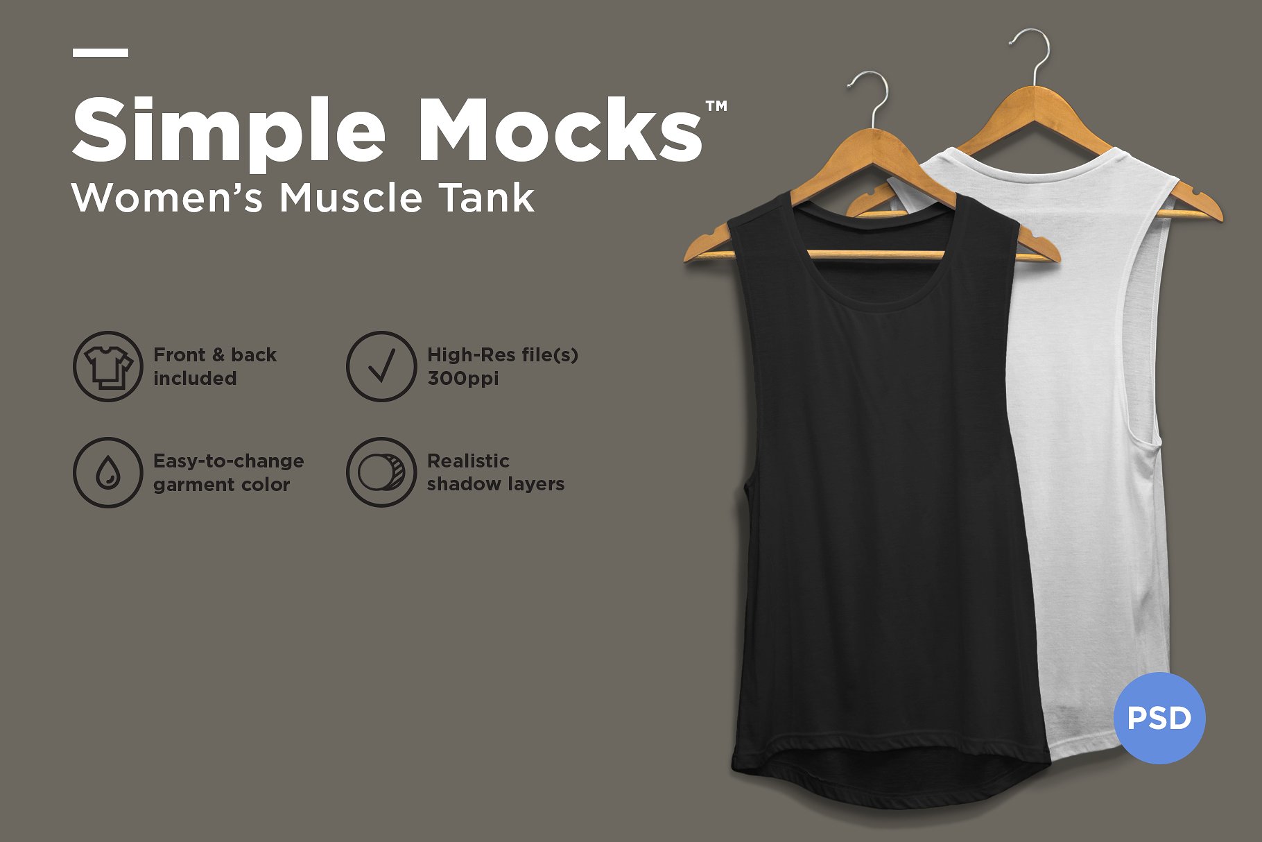 女子肌肉坦克背心样机 Women’s Muscle Tank Vest Prototype插图