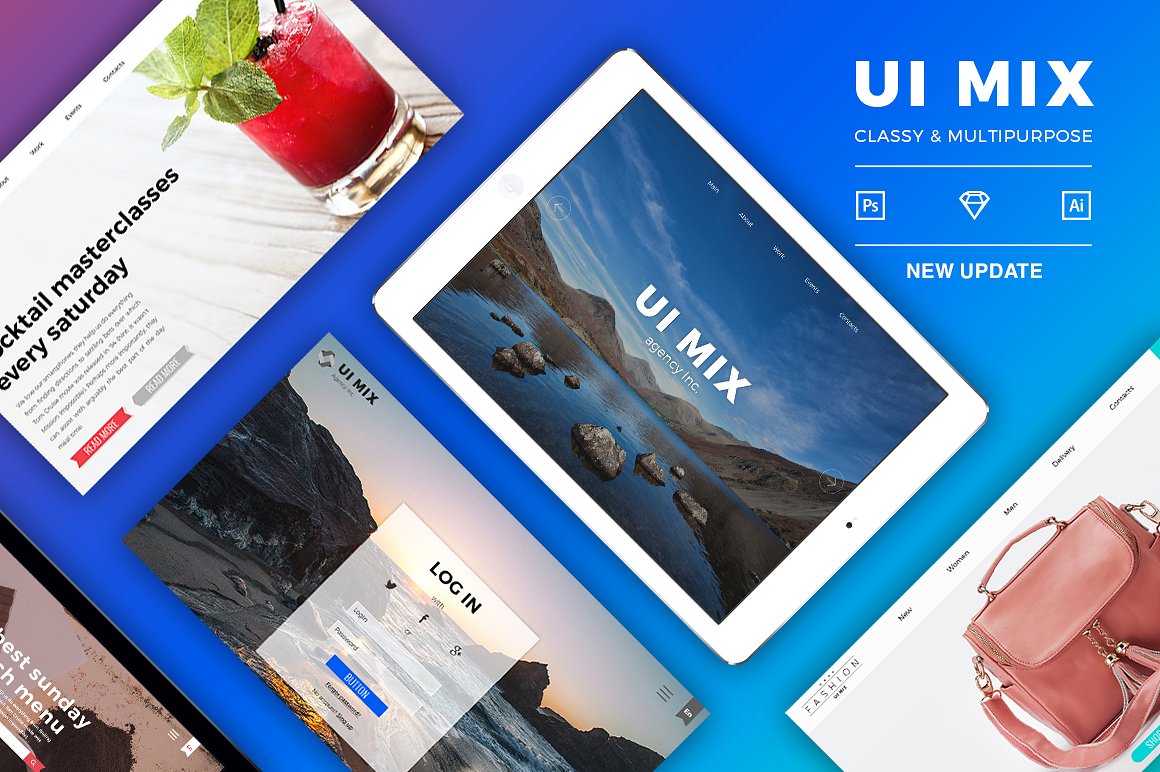 优雅和多用途UI工具包   UI Mix Kit插图