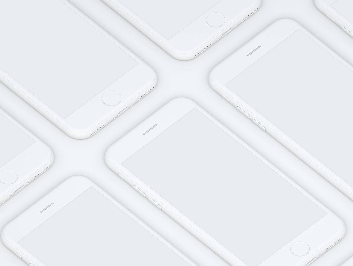 简单的黑白苹果手机样机 Simple Dark&White iPhone Mockups插图12