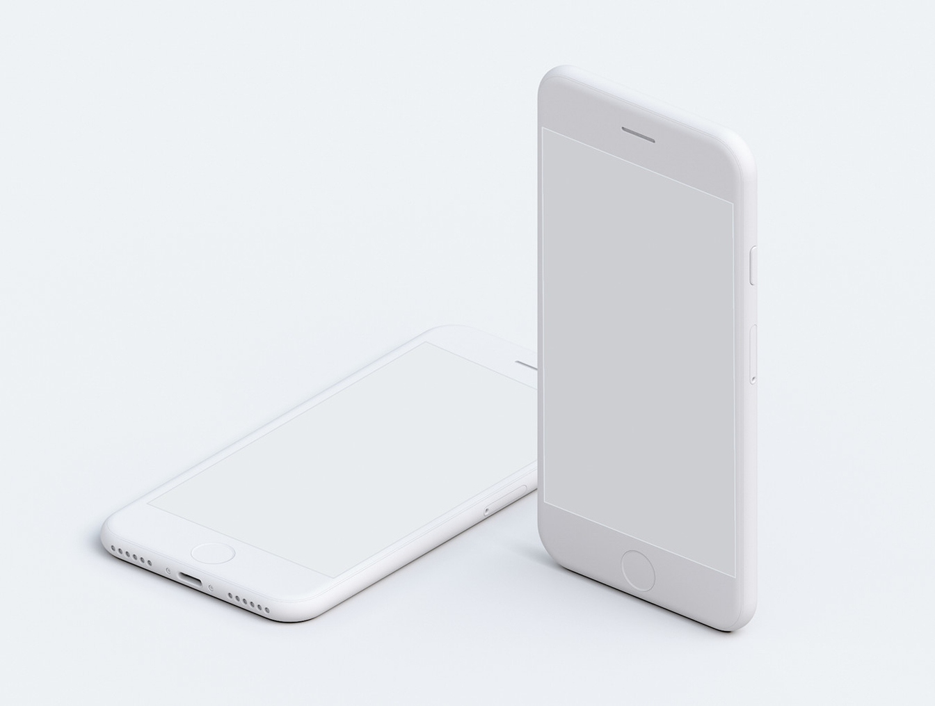 简单的黑白苹果手机样机 Simple Dark&White iPhone Mockups插图9