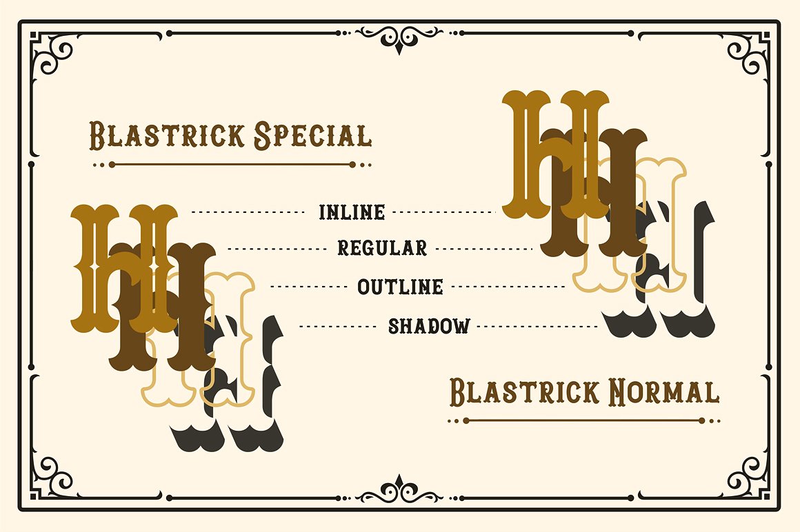 Blastrick复古阴影3D字体插图4