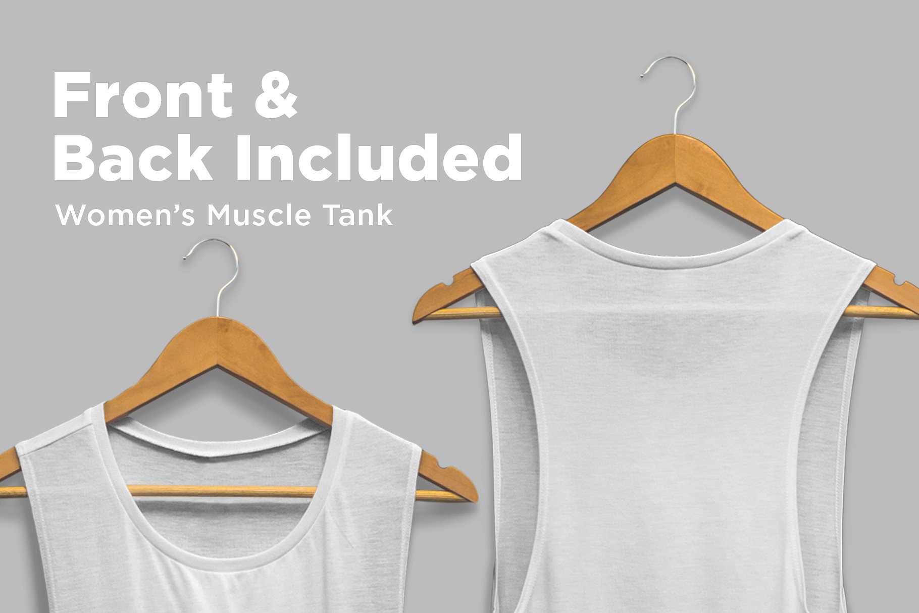 女子肌肉坦克背心样机 Women’s Muscle Tank Vest Prototype插图3