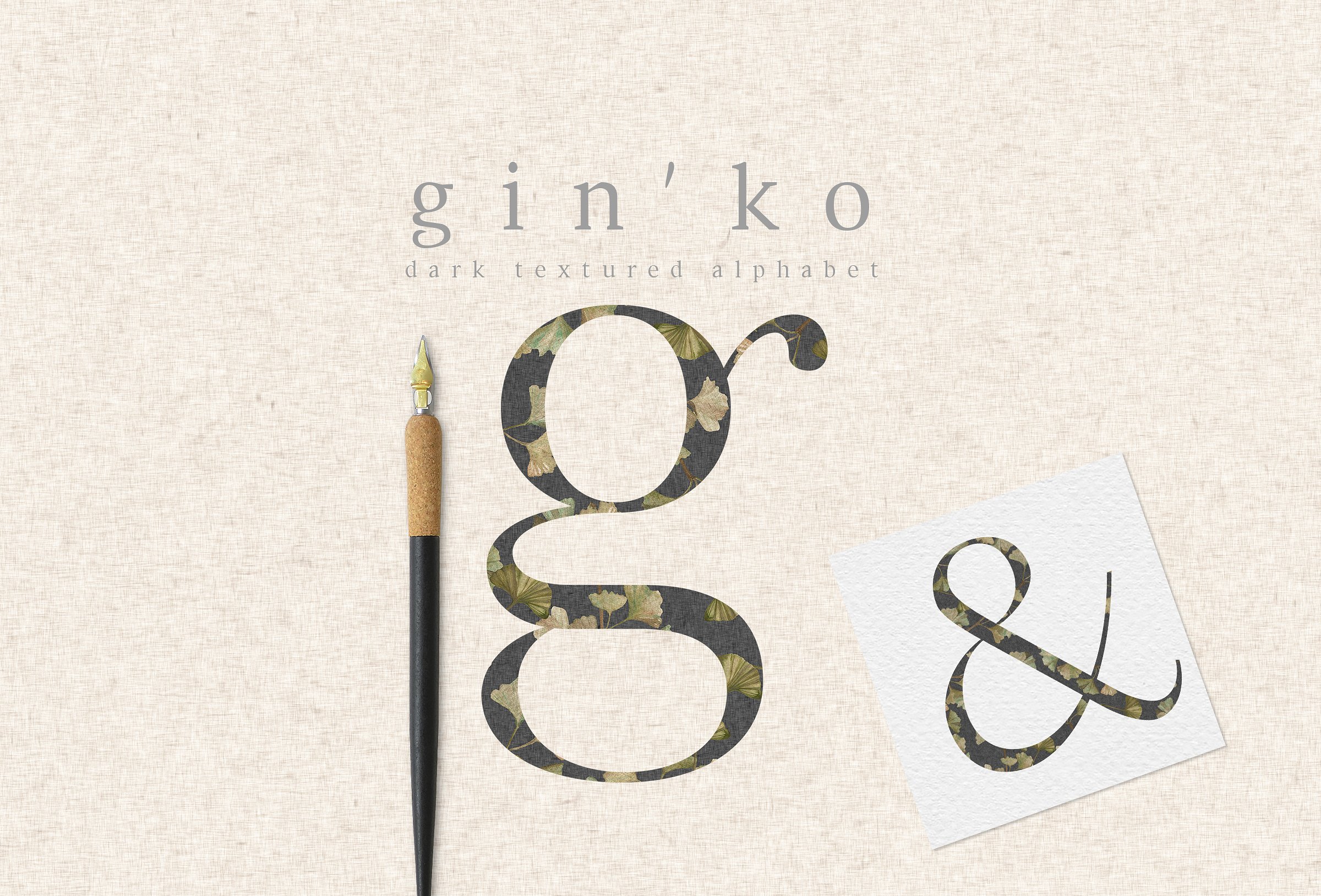 GIN’KO纹理水彩图形 GIN’KO Textured Watercolor Graphics插图3