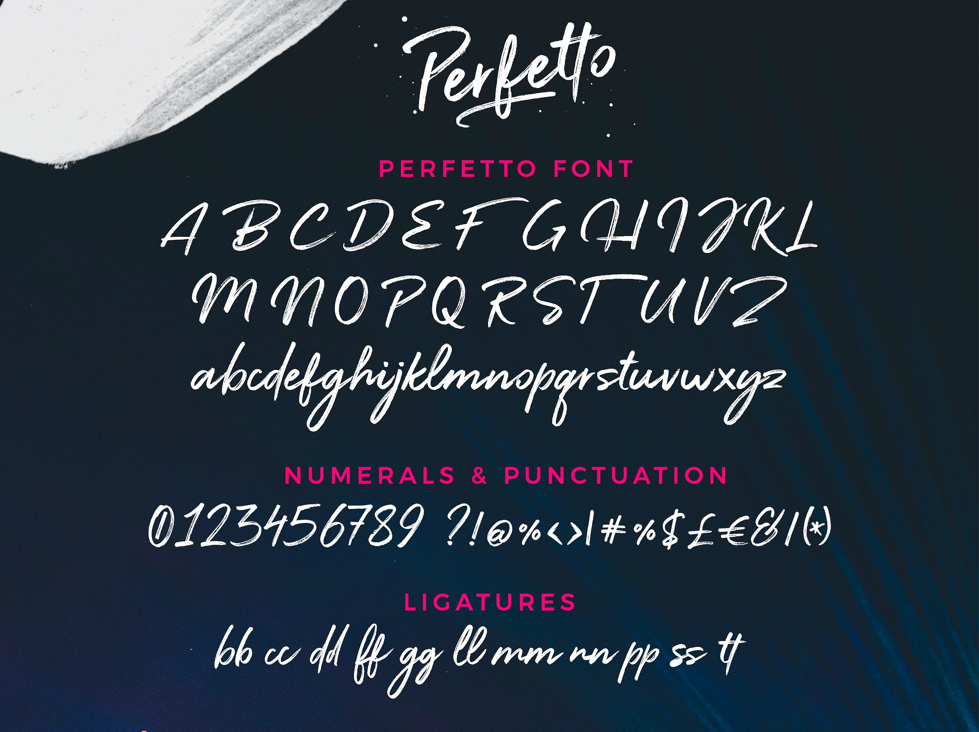 Perfetto手写真实干笔刷笔触字体 Perfetto Handwritten Font插图1