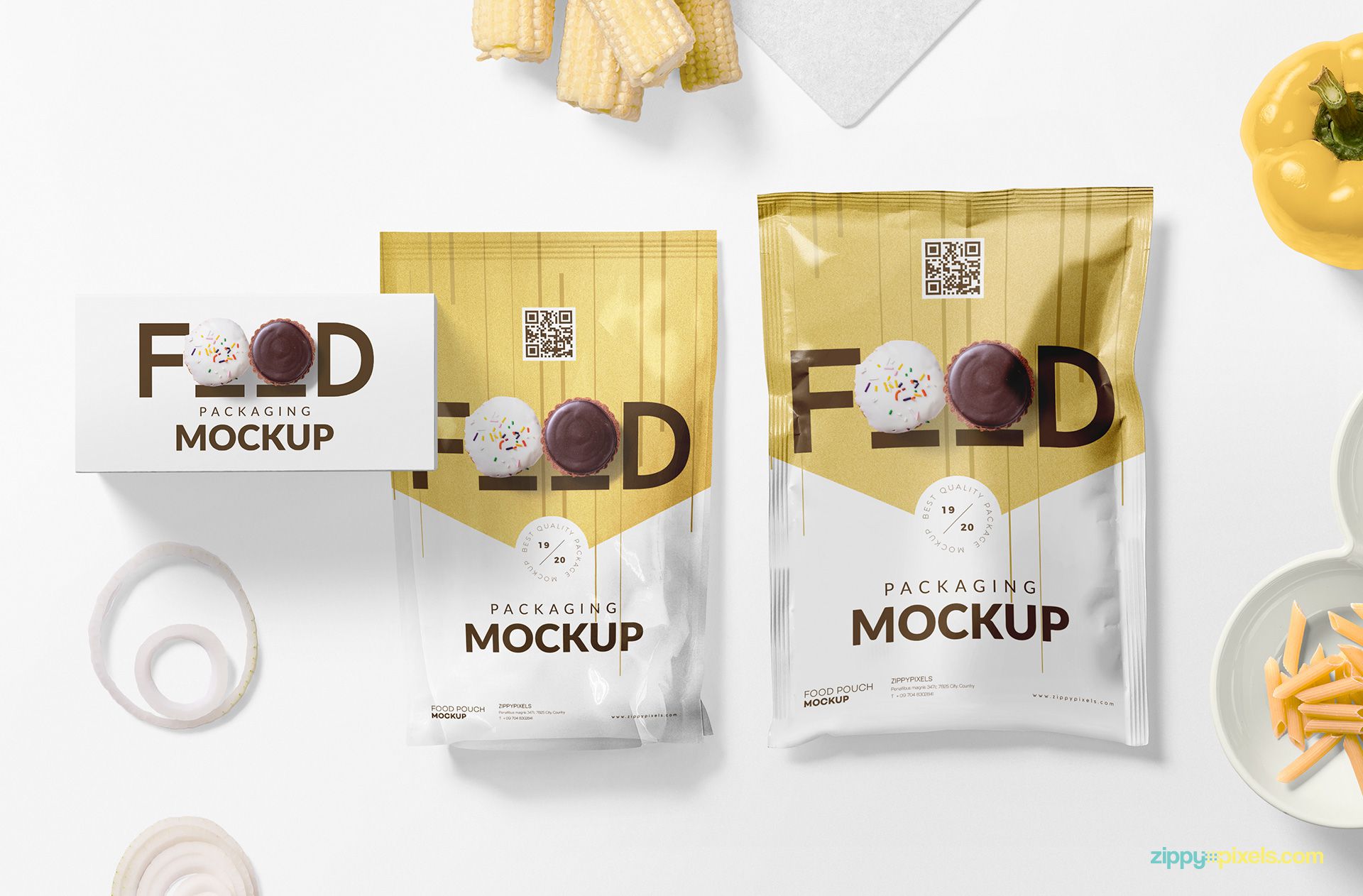 食物零食塑料袋包装样机 Food Packaging PSD Mockups Collection插图3