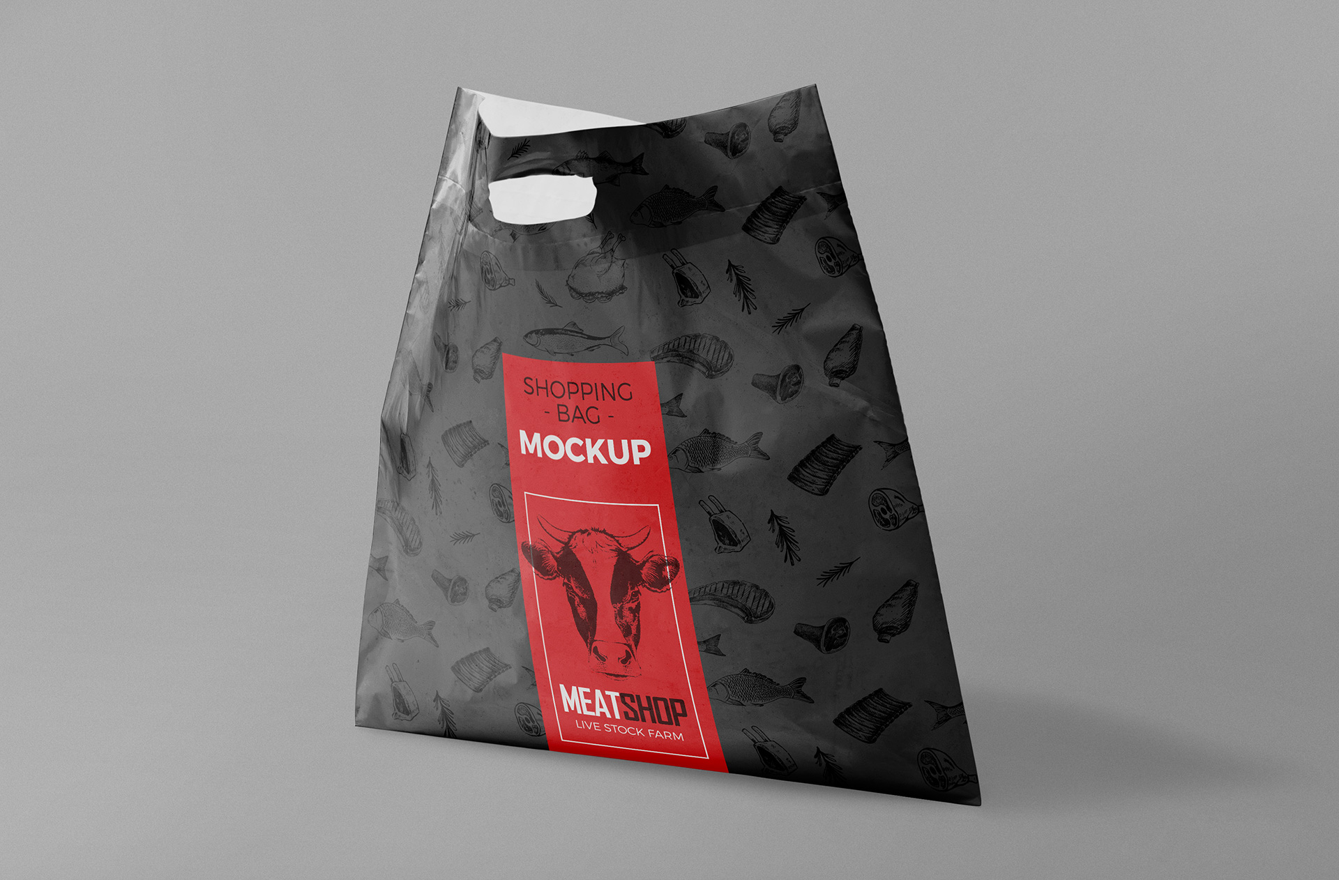 独立式塑料袋样机 Standing Plastic Bag Mockup插图