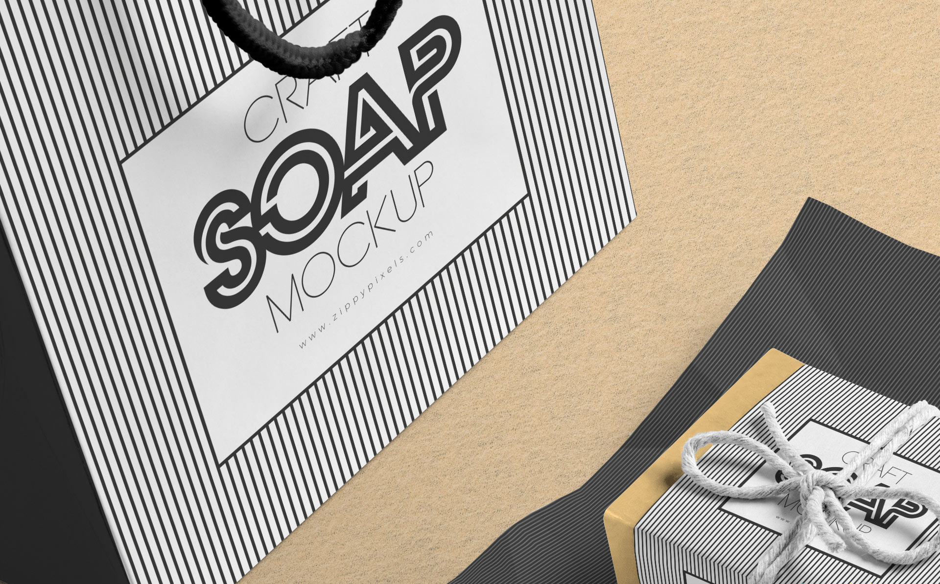 工艺肥皂酒吧样机 Craft Soap Bar Mockup插图3