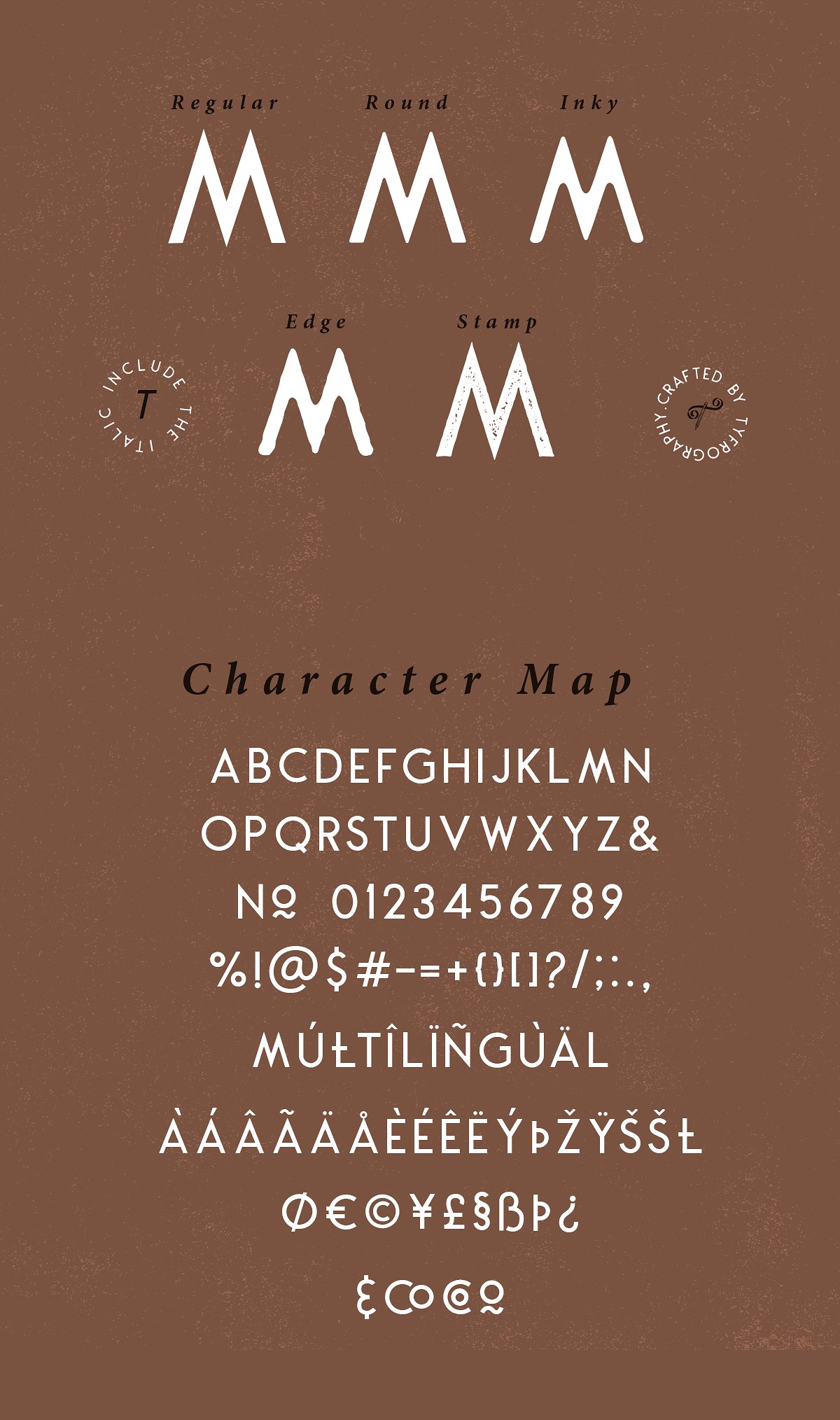 Montharo复古圆形和印章特征字体 Montharo Typeface Extras插图10