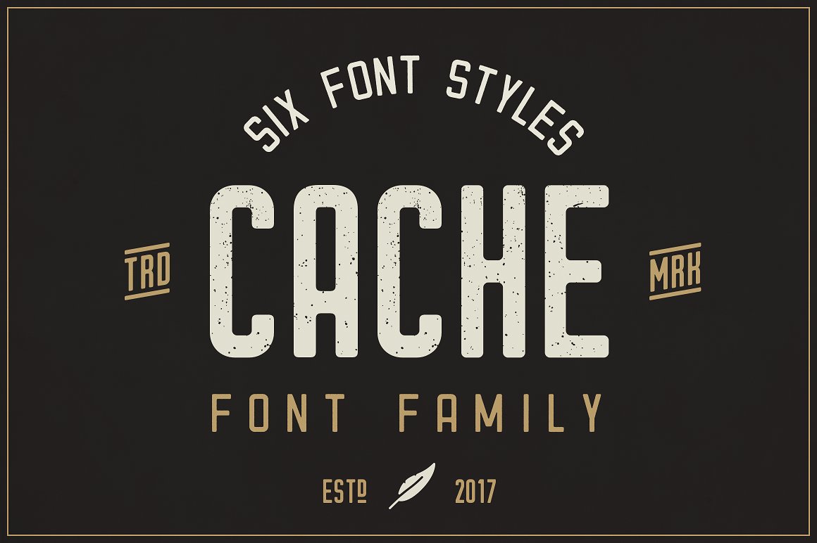 缓存复古字体系列 Cache Vintage Font Family插图