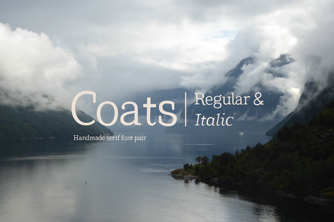 新时代时尚英文字体免费下载 Coats Regular&Coats Italic插图
