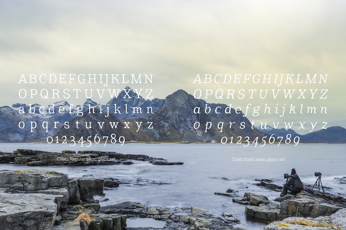 新时代时尚英文字体免费下载 Coats Regular&Coats Italic插图3