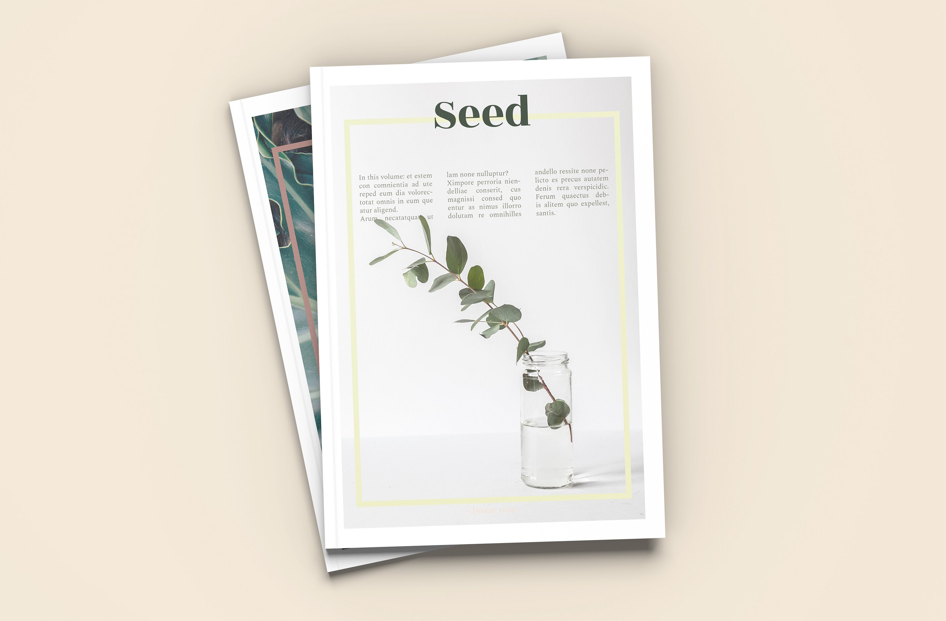 种子介绍画册样机 Seed – A4 Magazine Template插图