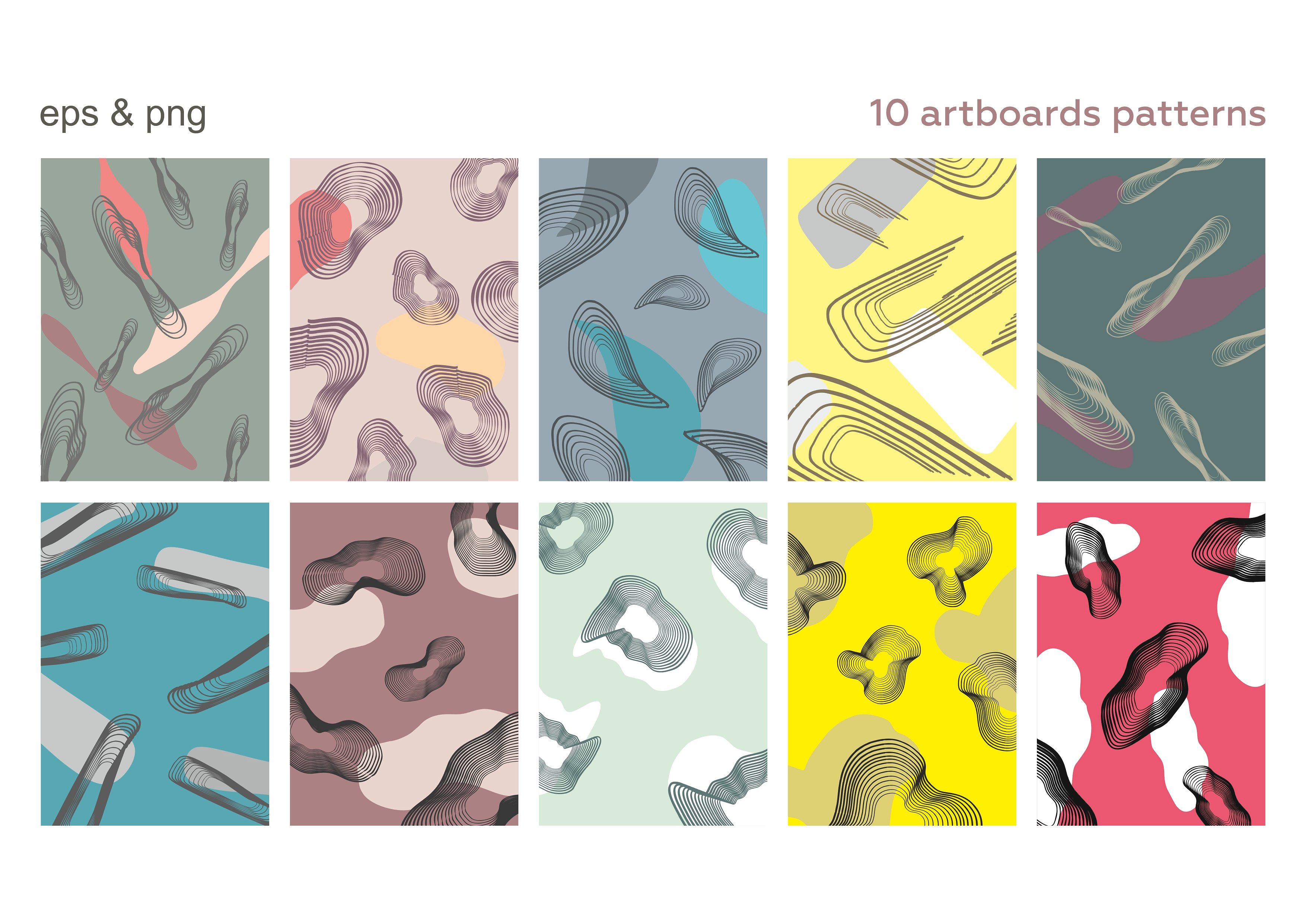 优雅迷彩抽象图案包 Elegant Camouflage Abstract Pattern Pack插图7