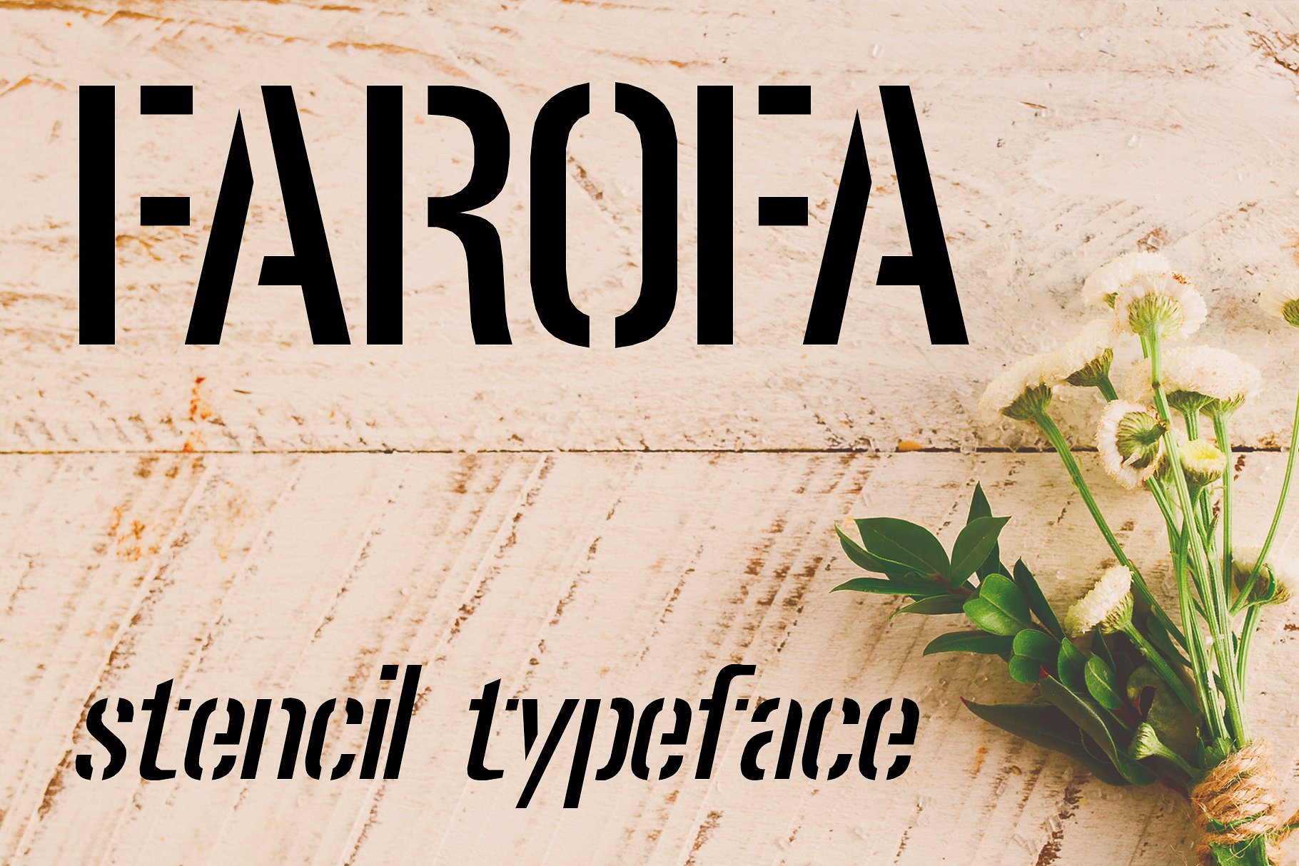 Farofa现代时尚字体 Farofa Stencil Typeface插图4