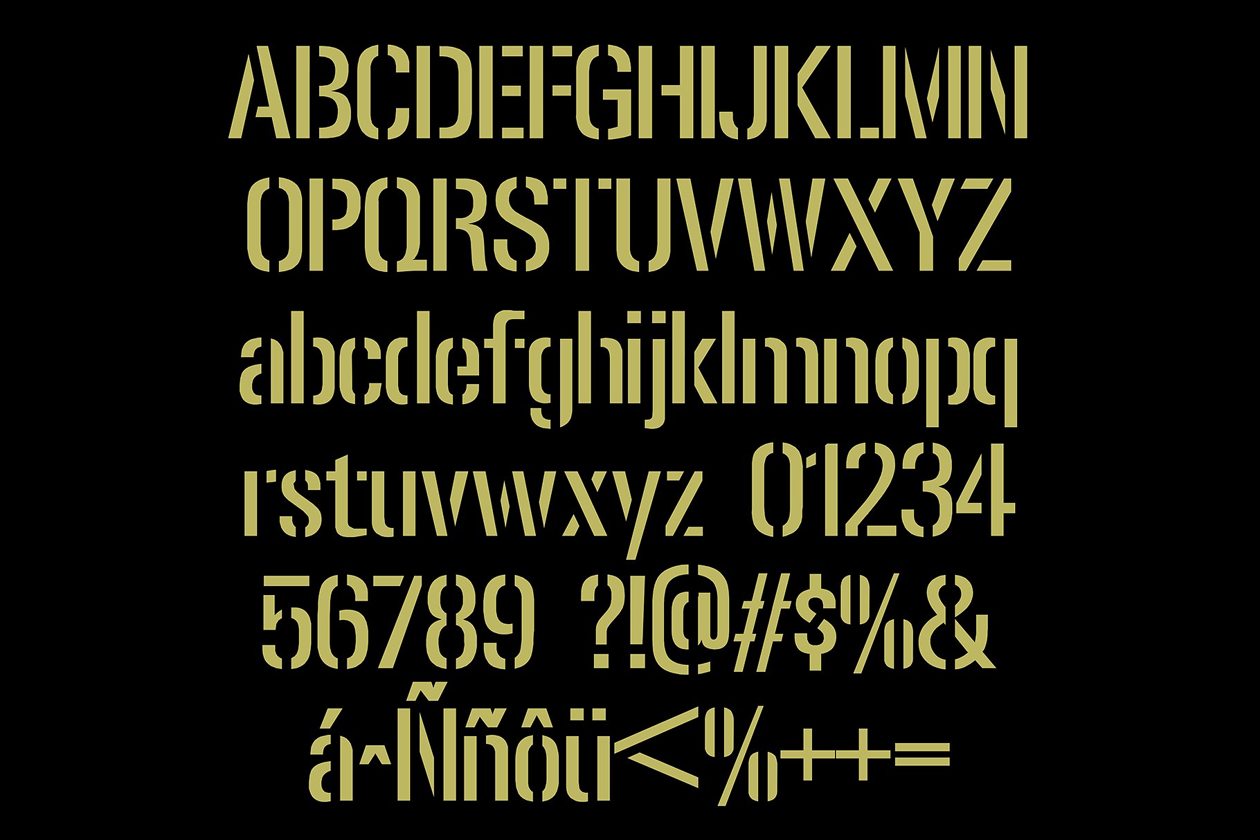 Farofa现代时尚字体 Farofa Stencil Typeface插图3