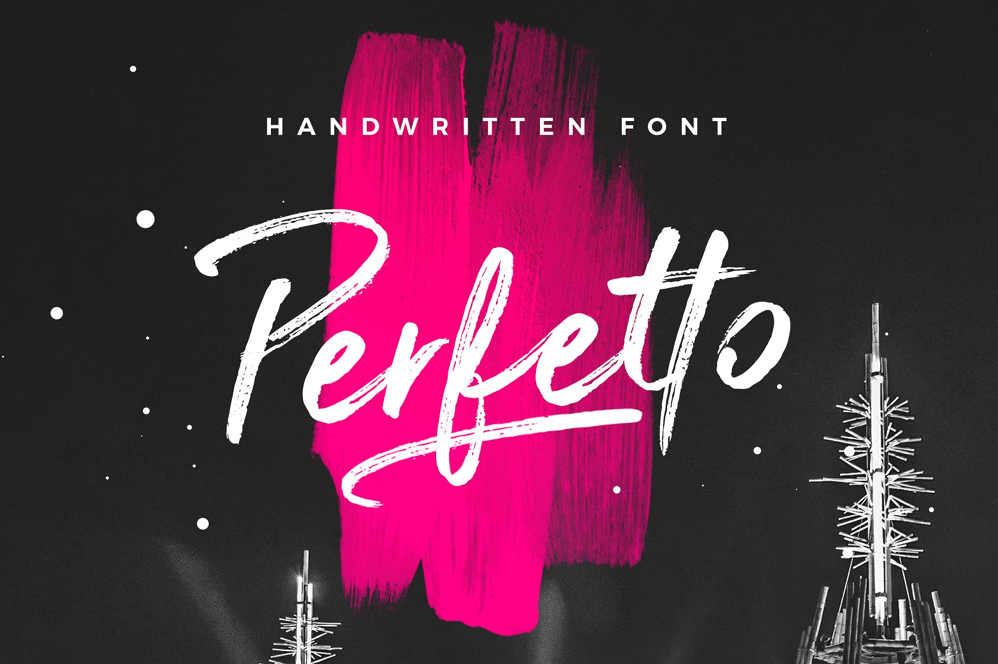 Perfetto手写真实干笔刷笔触字体 Perfetto Handwritten Font插图