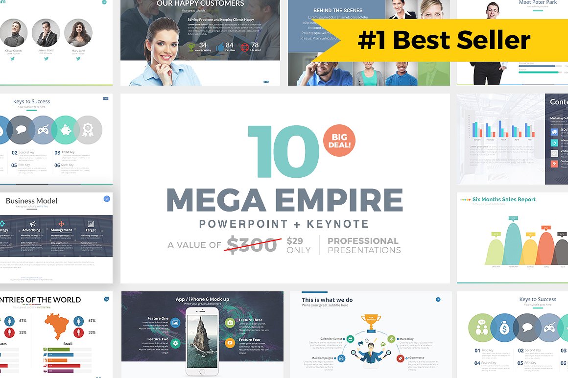 10款现代商业和教育Keynote模版 10 MEGA EMPIRE Powerpoint & Keynote插图