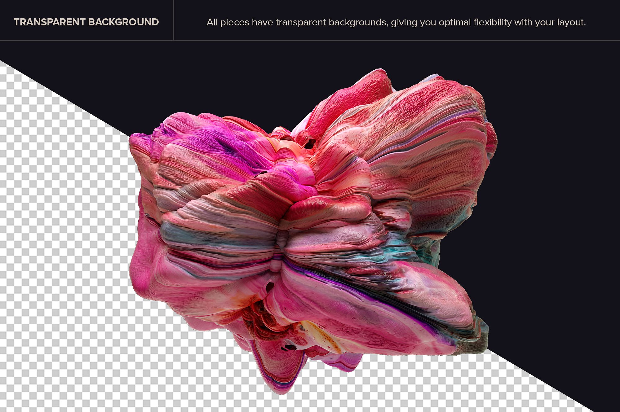 创意抽象纹理系列：15款高清3D抽象纹理&笔刷 3D Mirage, Vol. 1 (Exclusive)插图2