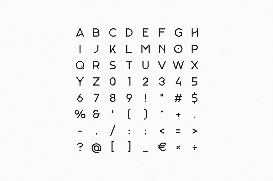 Monad极简现代几何优雅字体 Monad Minimalist Modern Geometric Elegant Font插图3