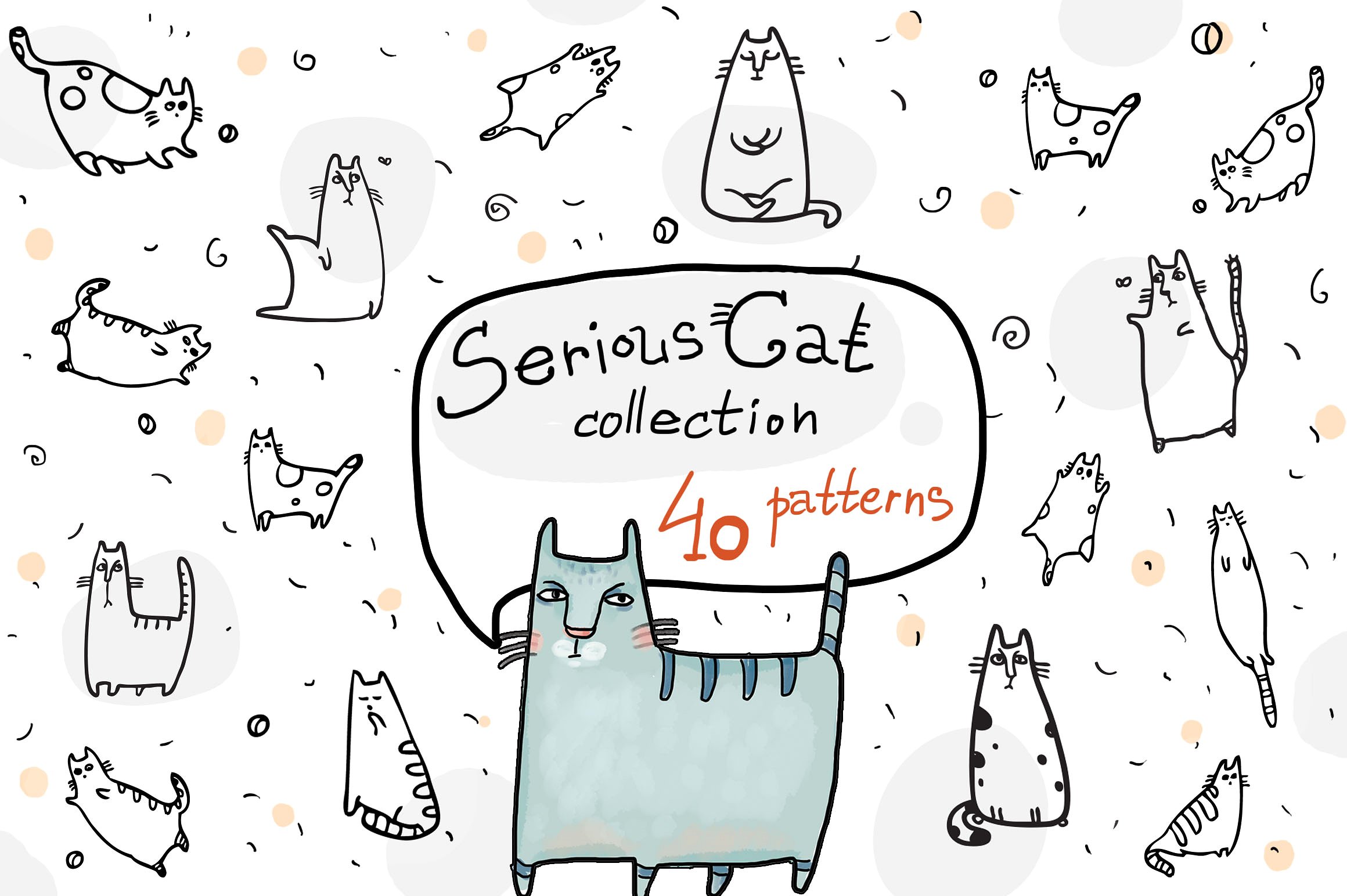 40款严肃的猫收图集 40 Serious Cat Collection Patterns插图
