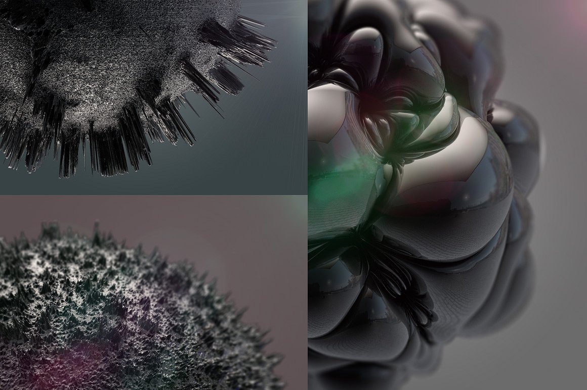 创意抽象纹理系列：12个独特纹理球体形状 12 Surface Volume 1插图2