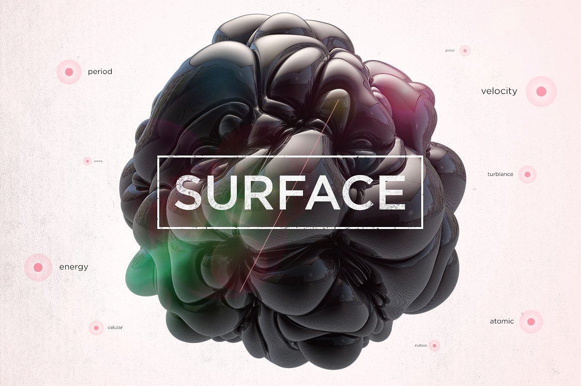 创意抽象纹理系列：12个独特纹理球体形状 12 Surface Volume 1插图