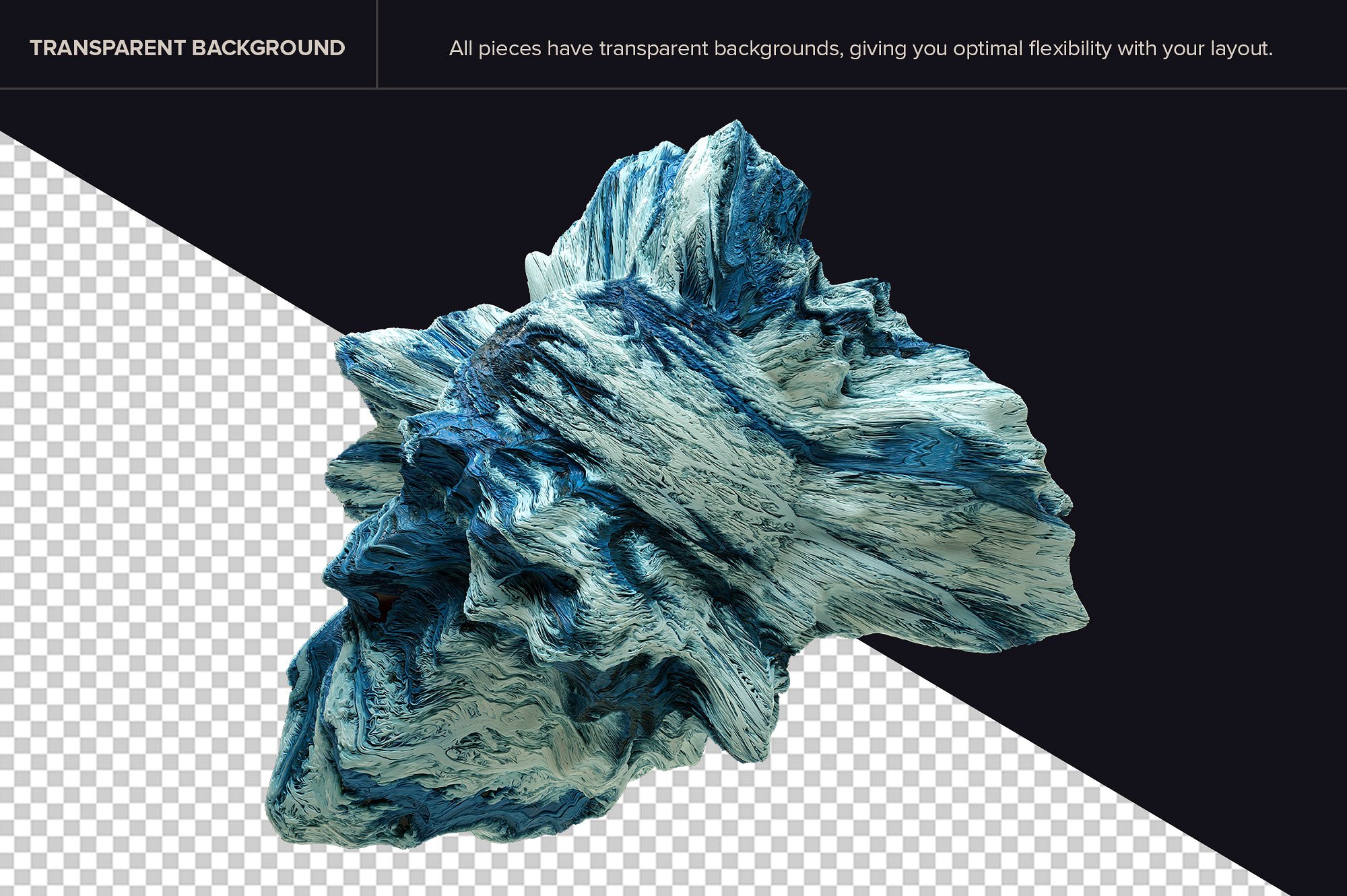 创意抽象纹理系列：10款混合油漆矿石有机图案3D纹理&PS笔刷 Tectonic (Exclusive)插图2