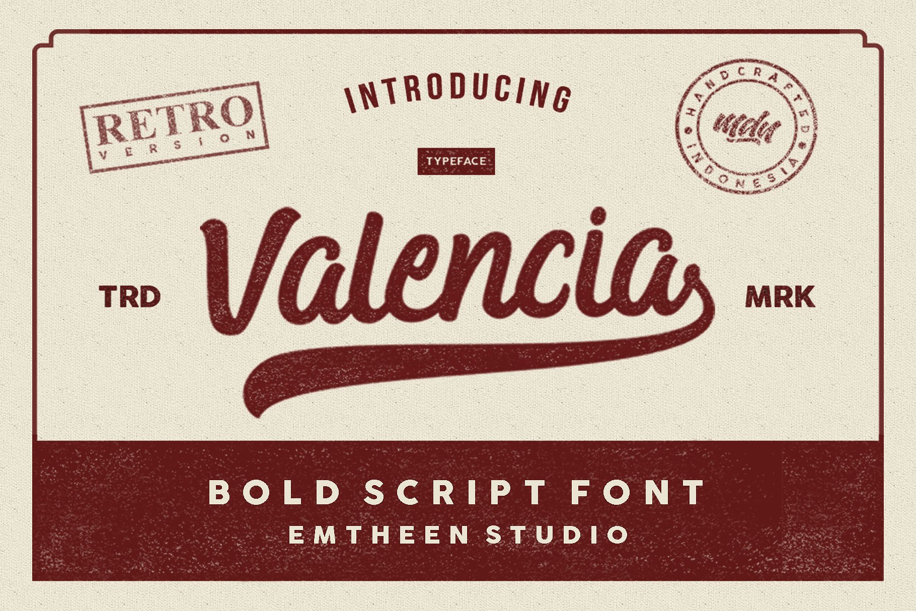 瓦伦西亚复古字体 Valencia Vintage Font插图