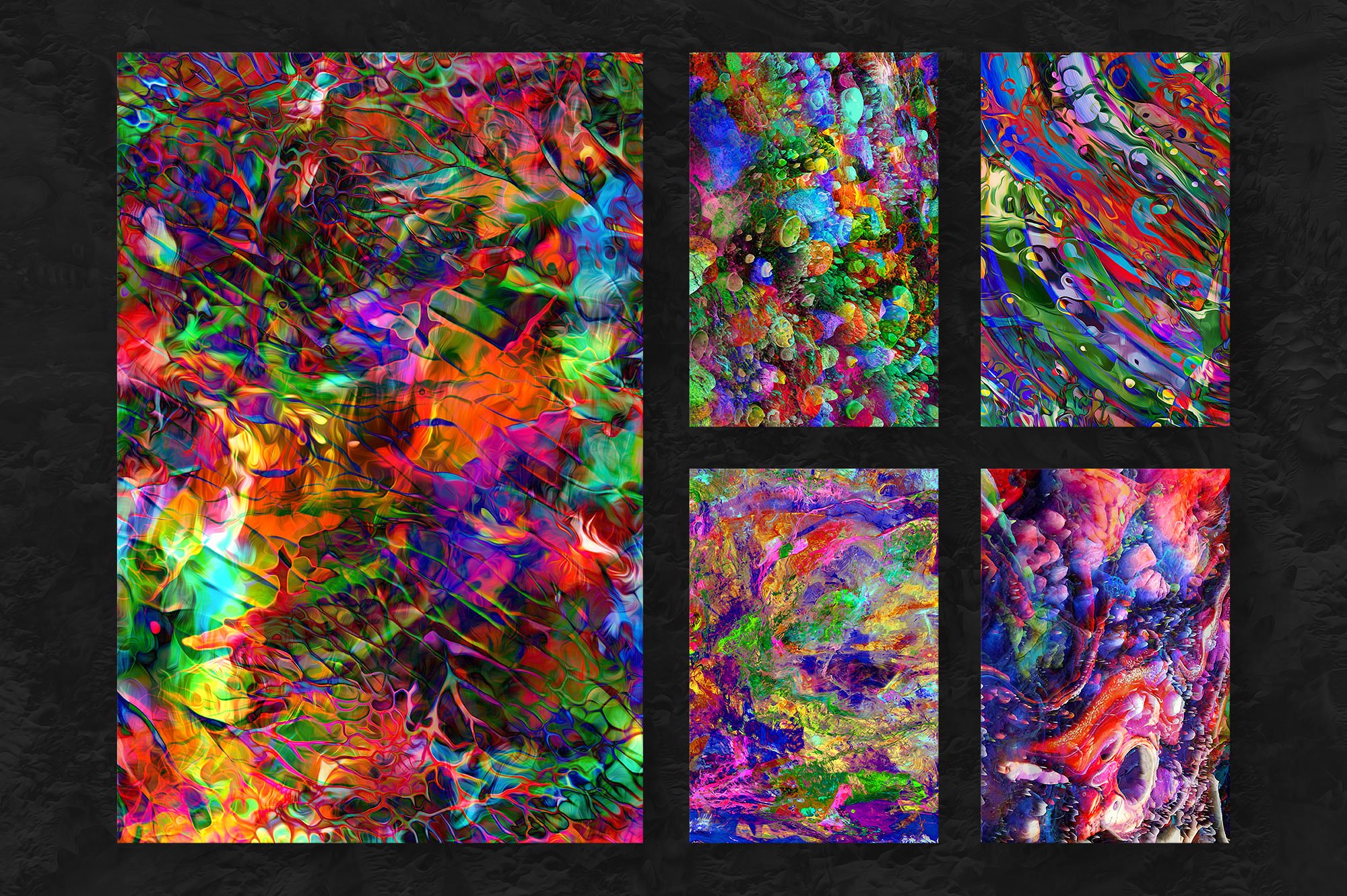 创意抽象纹理系列：15款3D混合油漆纹理&PS笔刷 Verve, Vol. 2 : 15 Abstract Textures插图2