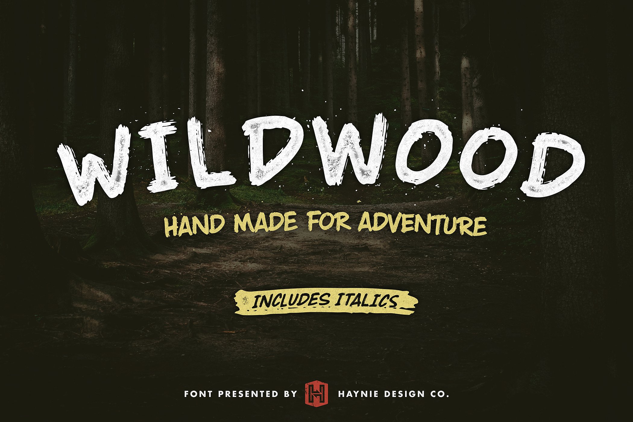 Wildwood干刷刻字体插图2