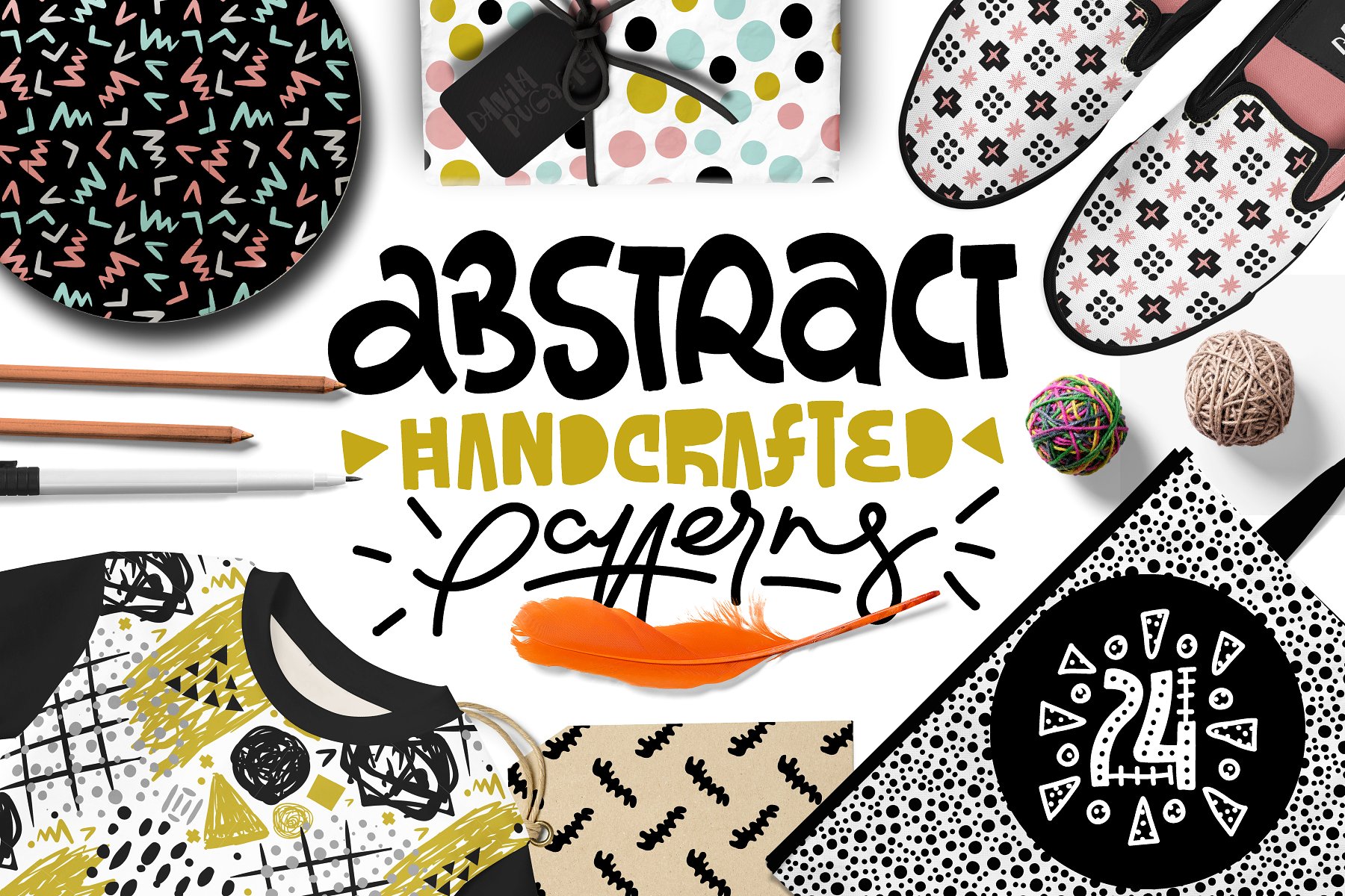 抽象手工制作的图案 Abstract Handcrafted Patterns插图
