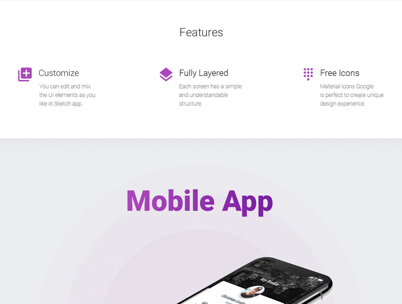 紫色炫酷移动手机app插图2