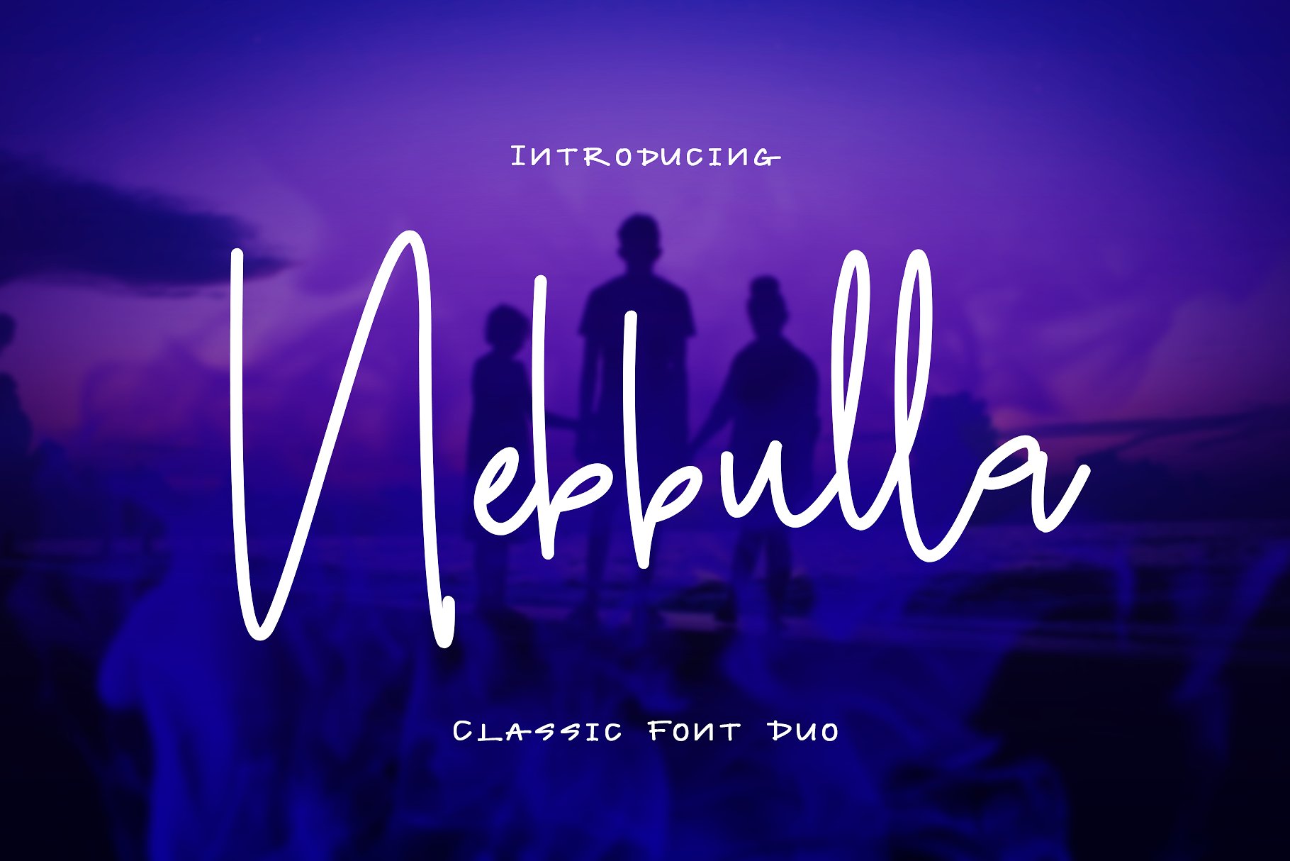 经典优雅带有触感的手写字体 Nebbulla Font Duo Demo插图