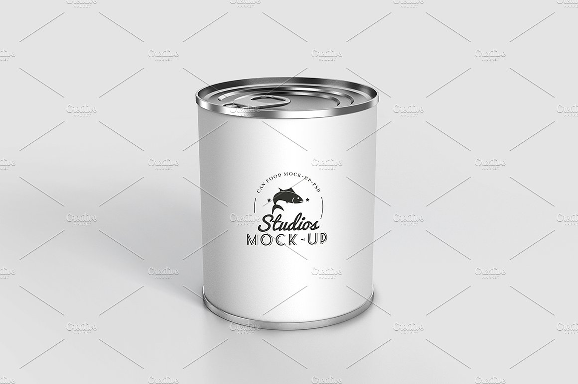 鱼罐头盒样机 Can Preserve Mock-Up插图4