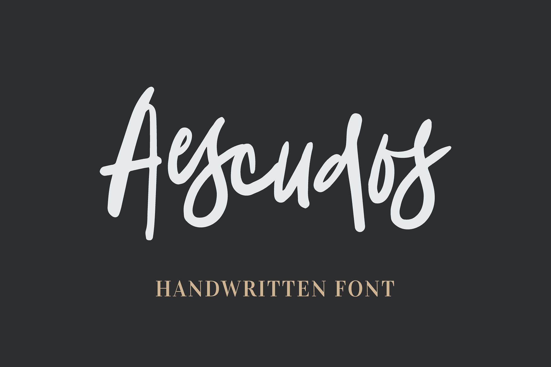 自然的手写字体 Aescudos Handwritten Font插图