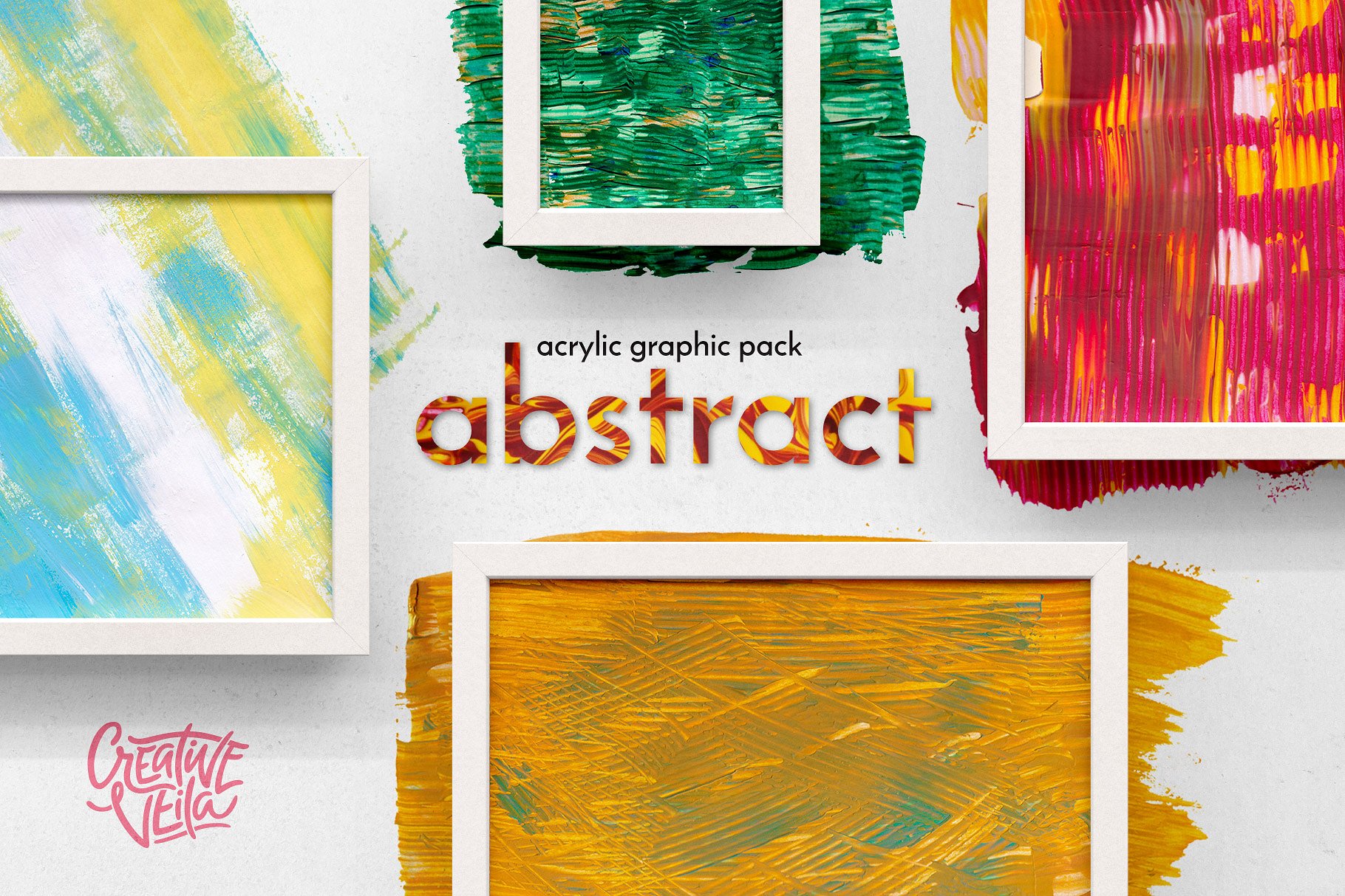 抽象的丰富多彩飞溅矢量纹理 Abstract Acrylic Graphic Pack插图