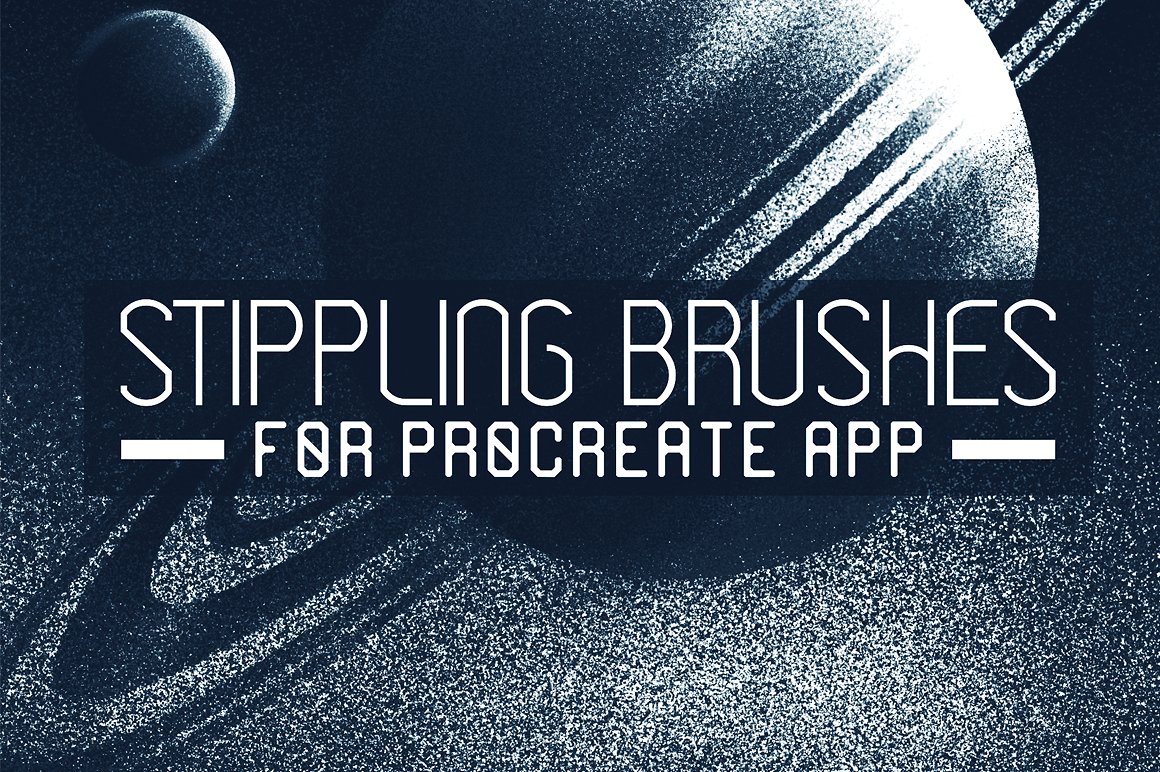 10件手工点彩颗粒/阴影PS笔刷 10 Stippling Procreate Brushes插图