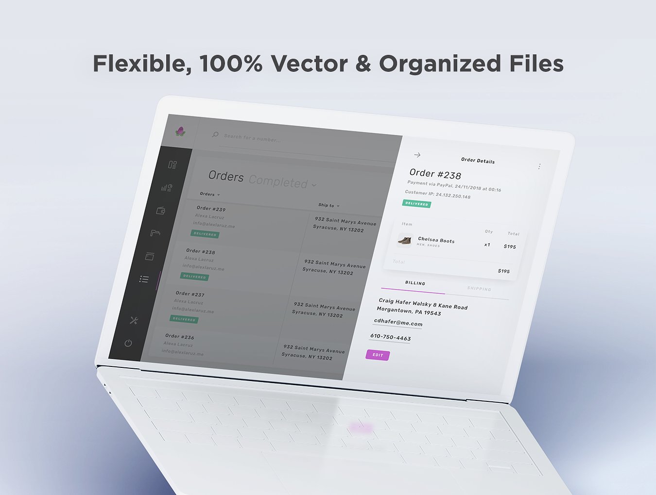 丰富且极简的网页仪表板和管理应用程序 Violett Web UI Kits插图4