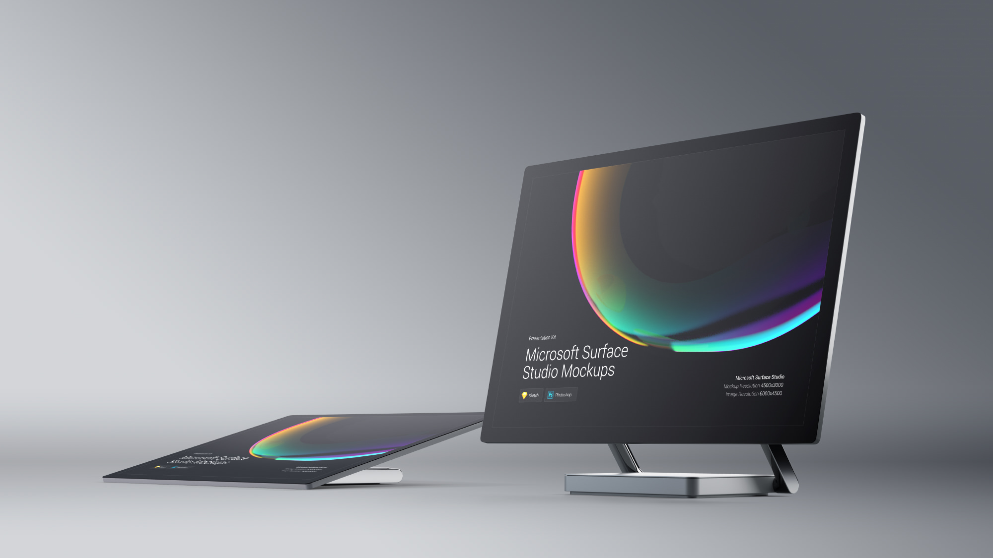 超级主流桌面&移动设备样机系列：微软一体机 Surface Studio 样机&场景 [兼容PS,Sketch;共3.83GB]插图6