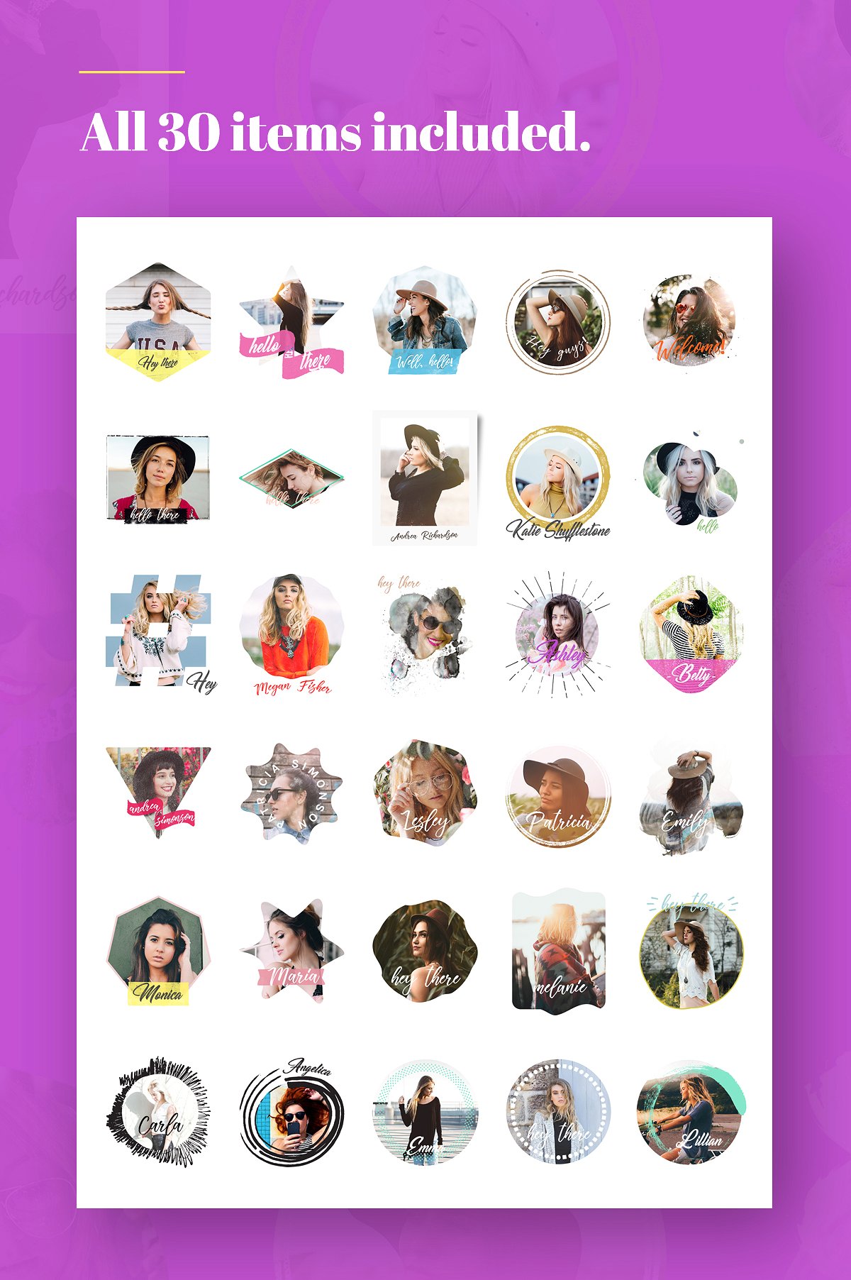 30种不同的创意个人资料/头像照片设计 30 Profile Avatar Photo Designs插图4