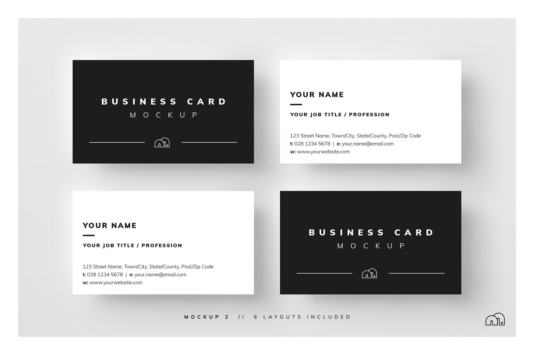 多角度精致商务名片样机 Business Card Mockup插图6