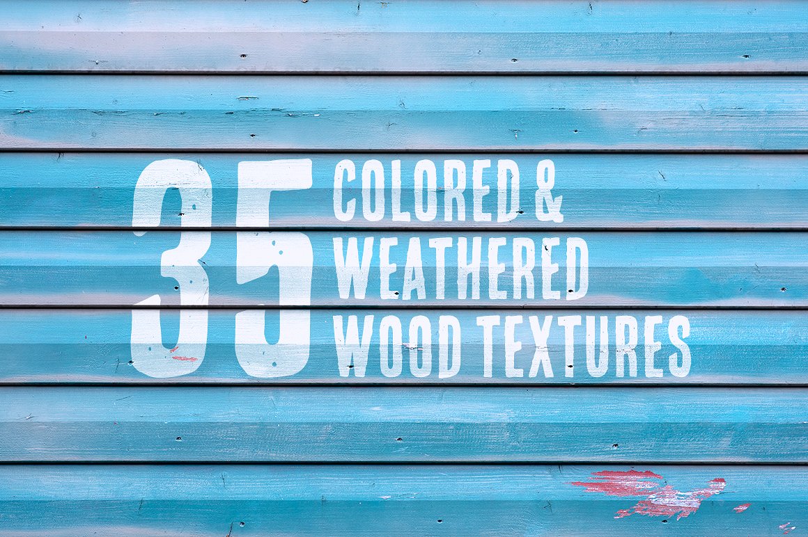 35种高分辨率木质背景纹理 35 Colored & Weathered Wood Textures插图